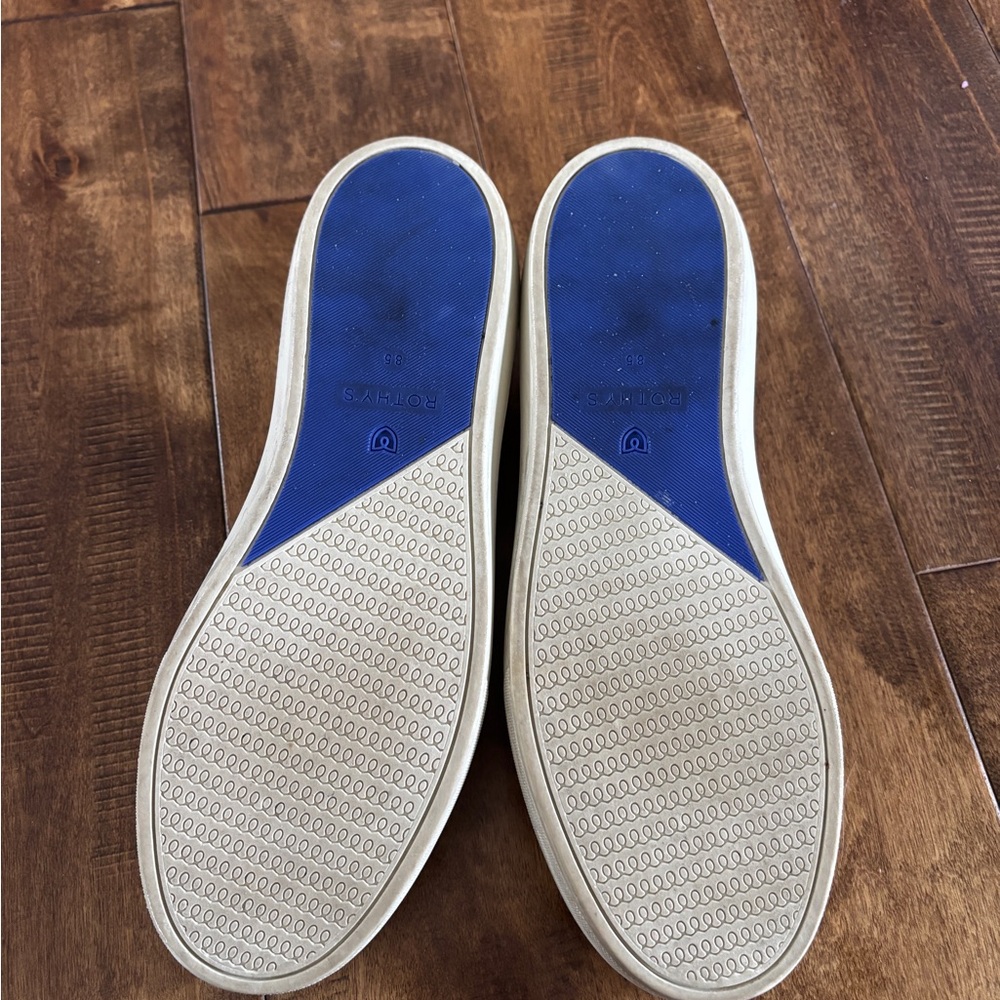 Rothy's Leopard Print Flats with Blue Accents sz 8.5 - Picture 4 of 5
